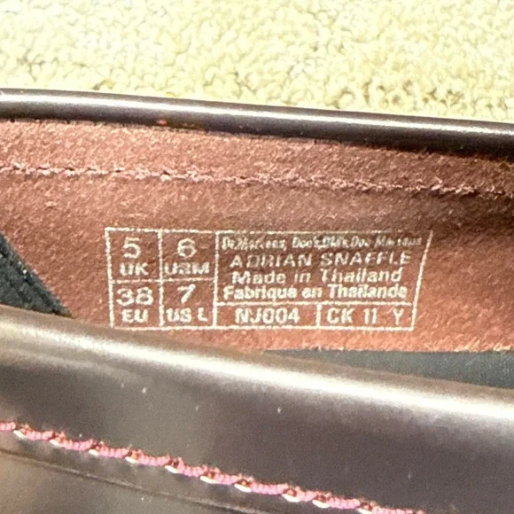 Dr martens Adrian snaffle leather cherry red loafers women Sz 7 - Picture 11 of 14